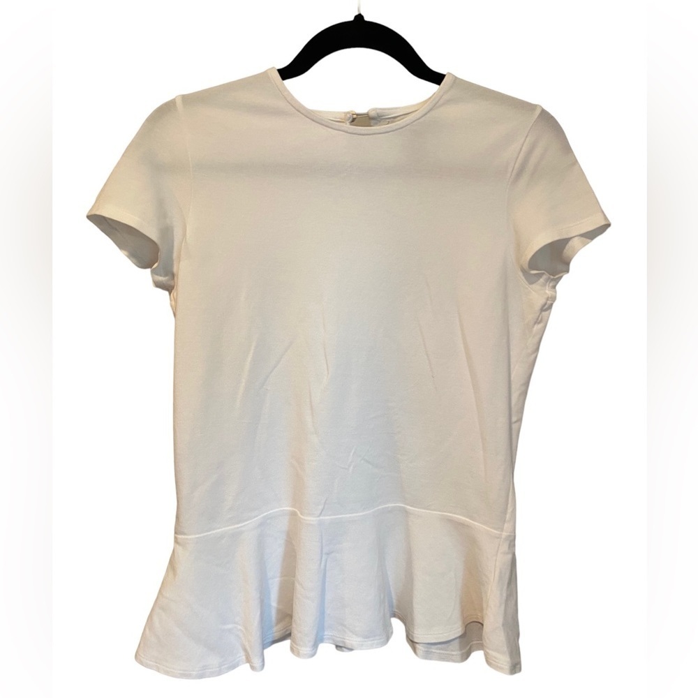 Ralph Lauren White Short Sleeve Top Petite Medium